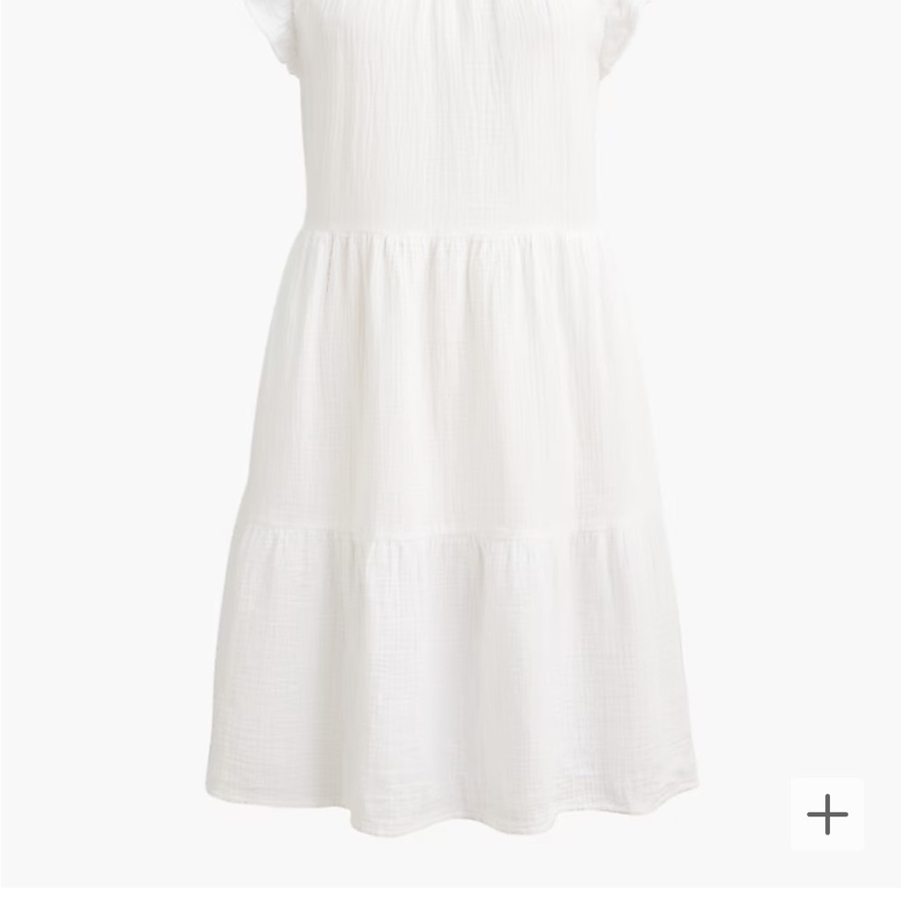 Jcrew Factory white mini gauze dress